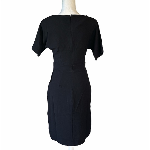 BOBEAU BLACK CREPE WRAP SKIRT DRESS - Picture 5 of 7